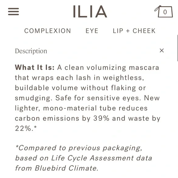 Brand New Ilia Fullest Volumizing Mascara Classic Black Full Size - Picture 8 of 9